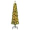 Pencil Christmas Tree with Memory Wire Branch Tips and Warm LED Lights